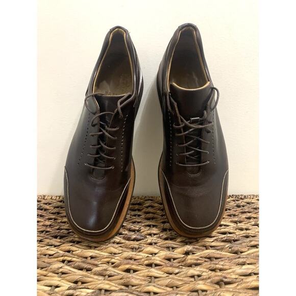 Bally Rutger Italian Oxford Lace Up Luxury Leather Soft Shoes Old Money 8.5 E - Picture 1 of 10